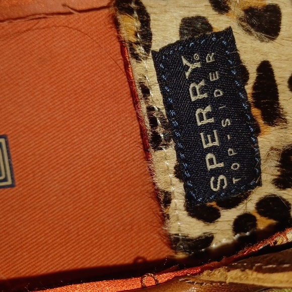 Authentic Sperry top sidereal original calf hair leopard print boat shoe - Picture 3 of 6